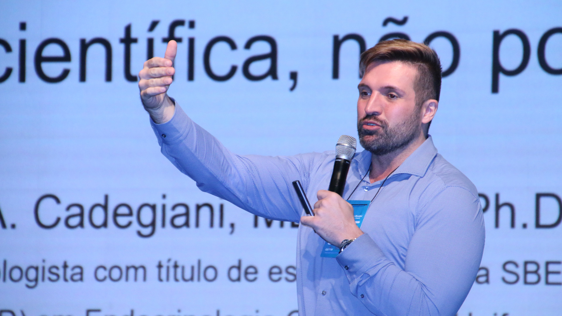 Dr Cadegiani durante o congresso médico World Council for Health - Médicos pela Vida, ocorrido em Brasília. Foto: Assessoria MPV.