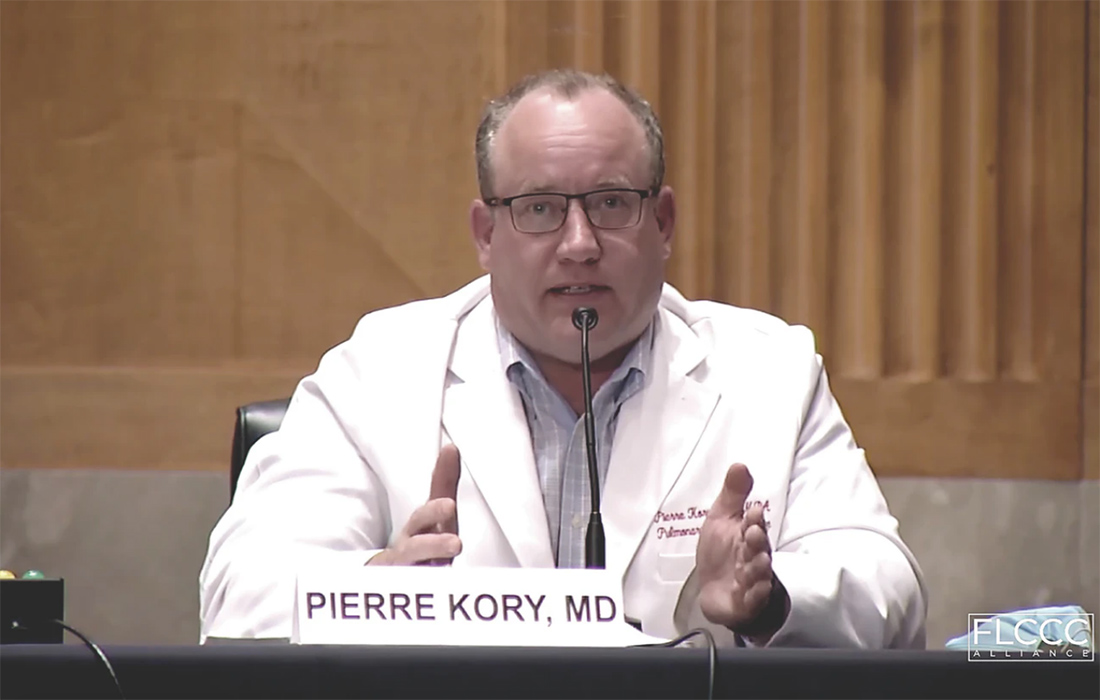 Dr Kory no senado dos EUA - Crédito/Reprodução